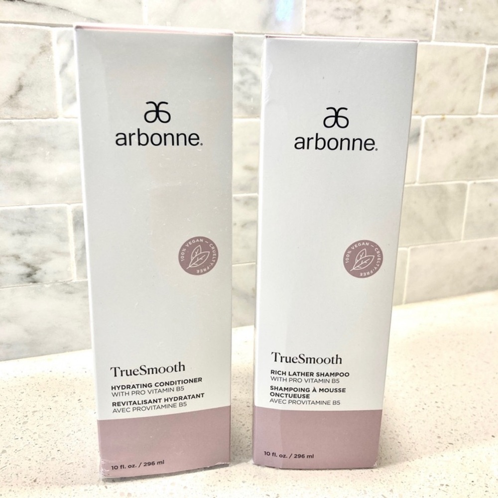 Arbonne TrueSmooth shampoo and conditioner set NIB